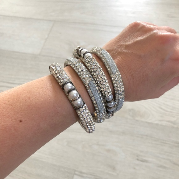 Priya Kakkar Jewelry - NWT Chamak by Priya Kakkar Silver Bangle Bracelets